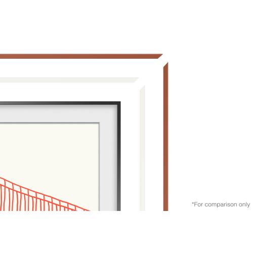 Samsung 55-in The Frame Customizable Bezel Beveled Brick Red