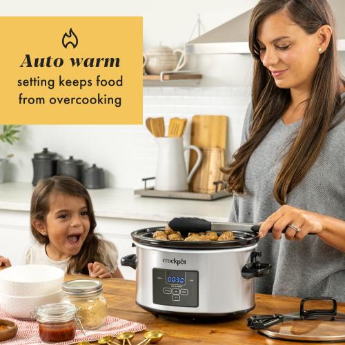 Crock-Pot 4-Quart Programmable Medium Slow Cooker (Stainless Steel)