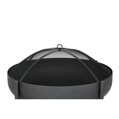 Origin 21 28-in W Black Steel Wood-Burning Fire Pit