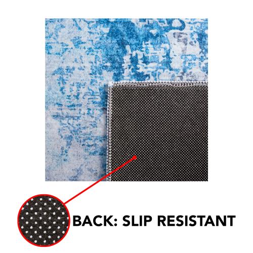 Safavieh Tacoma 9 x 12 (ft) Loomed Polyester Gray/Blue Rectangular Indoor Abstract Machine washable Area rug