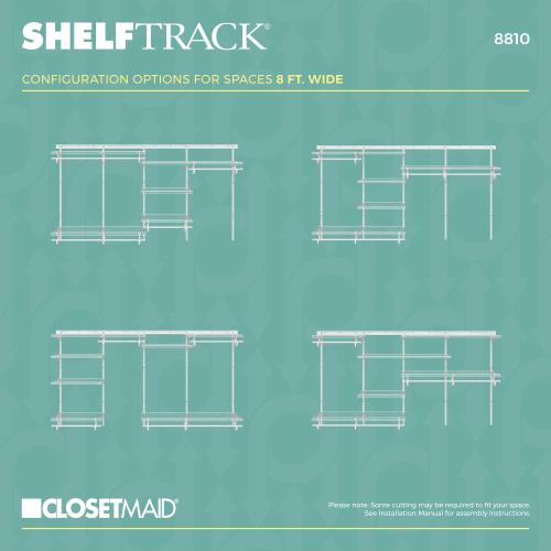ClosetMaid ShelfTrack 7-ft to 10-ft x 12-in White Wire Closet Kit - no test