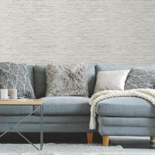 RoomMates 28.2-sq ft Light Grey Vinyl Abstract Self-adhesive Peel and Stick Wallpaper