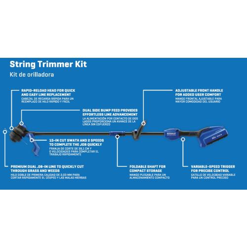 Kobalt Gen4 40-volt 15-in Straight Shaft Battery String Trimmer 4 Ah (Battery and Charger Included)