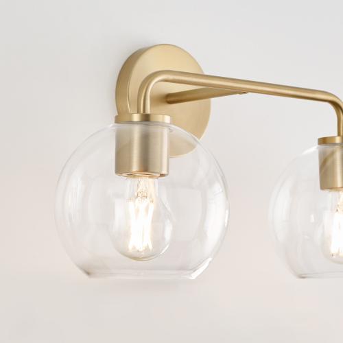 Generation Lighting Orley 17.5-in 2-Light Satin Brass Transitional Vanity Light
