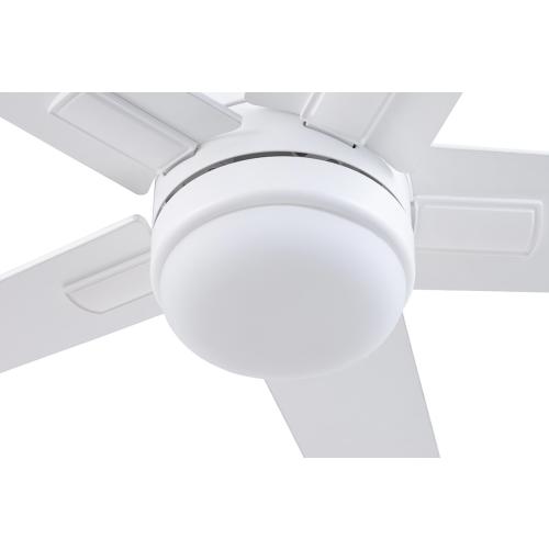 Harbor Breeze Flanagan II 52-in White with White/Driftwood Blades Color-changing Indoor Ceiling Fan with Light and Remote (5-Blade) - blacks are chipped