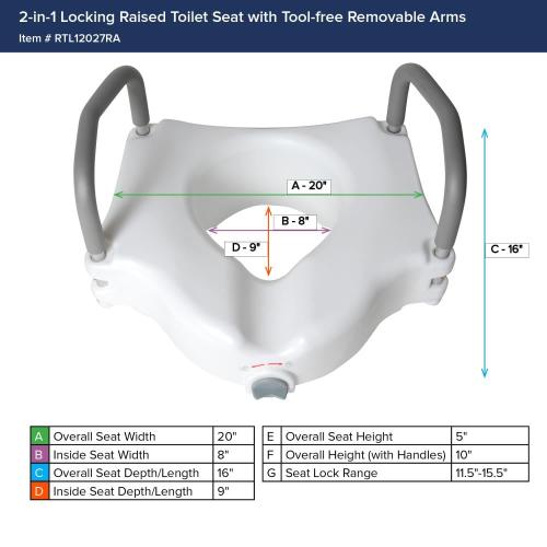Drive Medical White Toilet seat riser