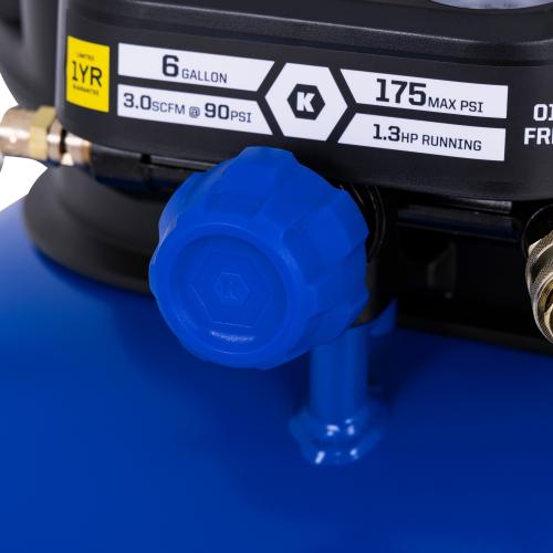 Kobalt 6-Gallon Portable Electric 175 PSI Pancake Air Compressor (NO TEST)