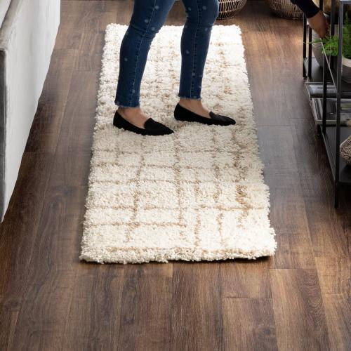 Origin 21 Desert Chessboard 2 X 7 (ft) Beige Indoor Runner Rug