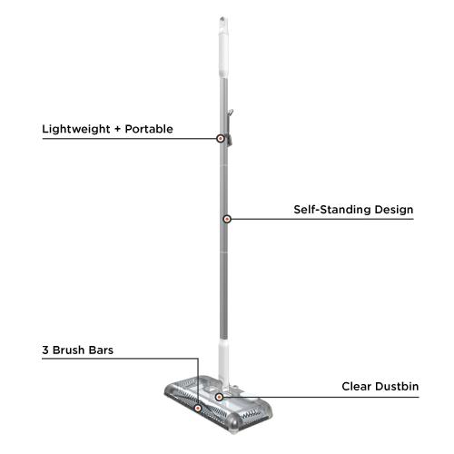 BLACK DECKER Rechargeable battery Carpet and hard surface Cordless Indoor Floor Sweeper