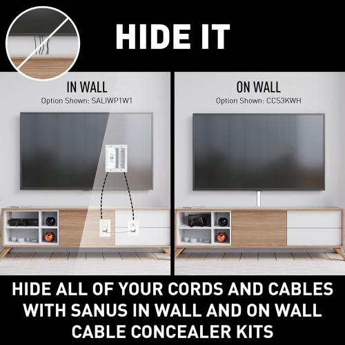 Sanus Advanced Soundbar Mount Fixed Indoor Wall Speaker Mount Fits TVs up to 102-in (Hardware Included)