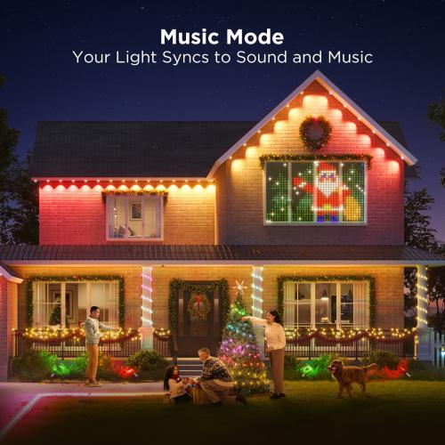Govee 100-ft Plug-in White Indoor/Outdoor String Light with Color changing -Light LED Mini Bulbs Bluetooth Compatibility Wi-Fi Compatibility