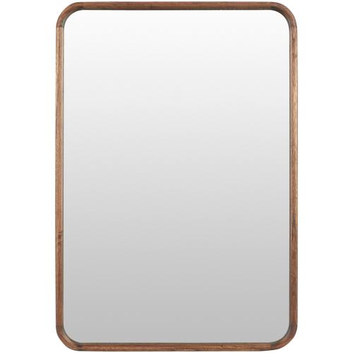 Livabliss Kinsale 24-in W x 35-in H Brown Framed Wall Mirror