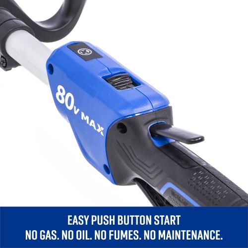 Kobalt 80-volt 16-in Straight Shaft Battery String Trimmer 2.5 Ah (Battery Included) (Charger Included) - missing 1 battery