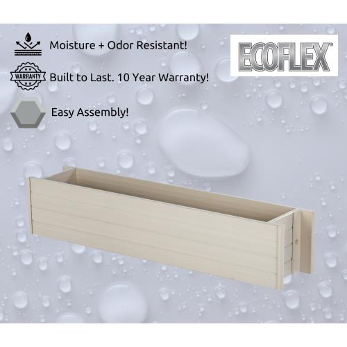 New Age Garden Rectangle 7.3-in W Medium Off-white Mixed/Composite Outdoor Window box with Drainage Holes