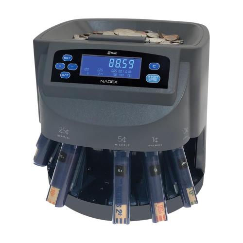 Nadex Coins S540 Coin Counting Sorter and Coin Roll Wrapper - Digital Display - 300 Coins per Minute
