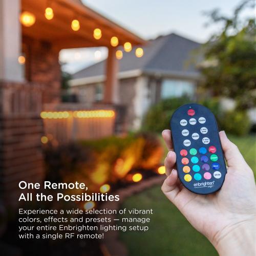 Enbrighten 40-ft Plug-in Black Indoor/Outdoor String Light with 20 Color Changing-Light LED Edison Bulbs