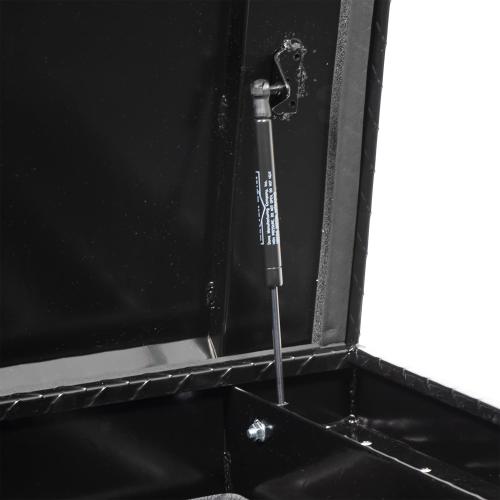 CRAFTSMAN 61.5-in x 20-in x 13-in Matte Black Aluminum Crossover Truck Tool Box - with dents, see the pictures.