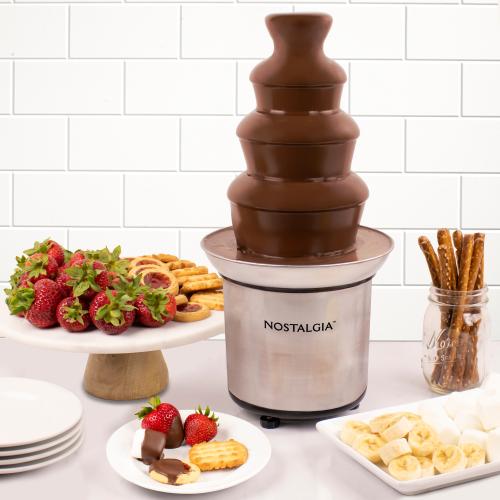 Nostalgia 2-pound Stainless Steel Chocolate Fondue Fountain
