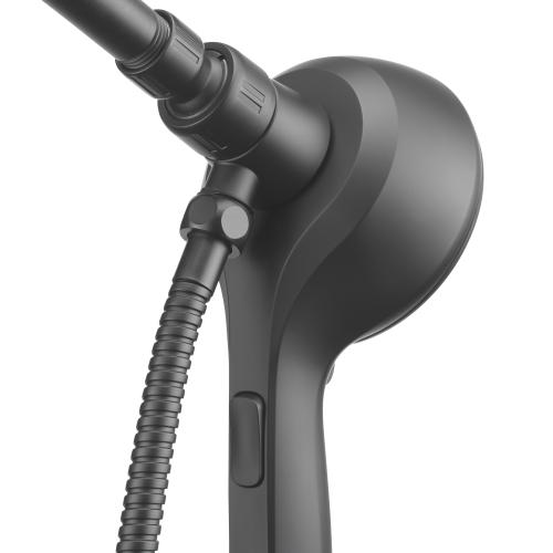 allen   roth Galway 6-Settings Matte Black 5-in Round Handheld Shower Head 1.8 GPM