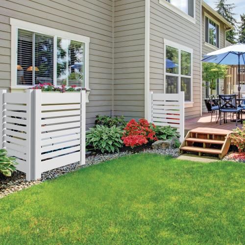 Freedom 36-in W x 48-in H White Vinyl Outdoor Privacy Screen