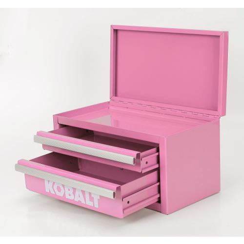 Kobalt Mini 10.83-in W x 5.91-in H x 5.91-in D 2-Drawer Pink Steel Tool Box