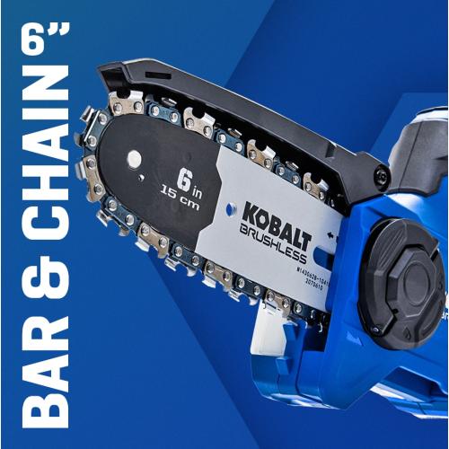 Kobalt 24-volt 6-in Brushless Battery 2 Ah Chainsaw (Battery and Charger Included)