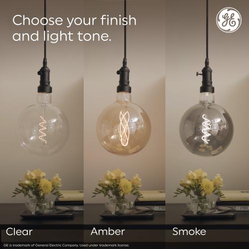 GE 60-Watt EQ A19 Warm Candlelight Medium Base (e-26) Dimmable LED Decorative Light Bulb (2-Pack)