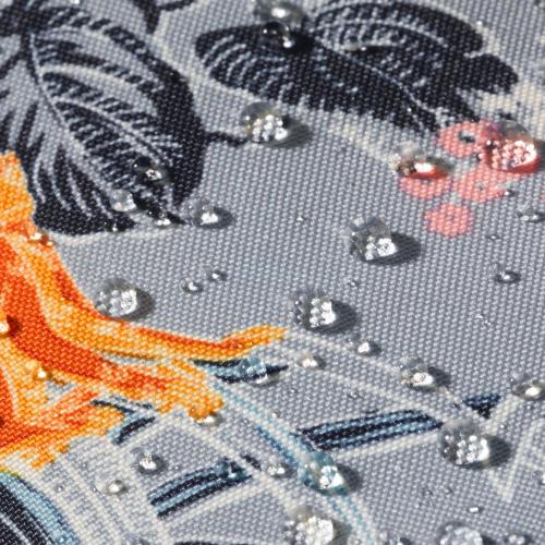 Classic Accessories 19-in x 19-in Rain Forest Toile Gray/Gold Patio Chair Cushion