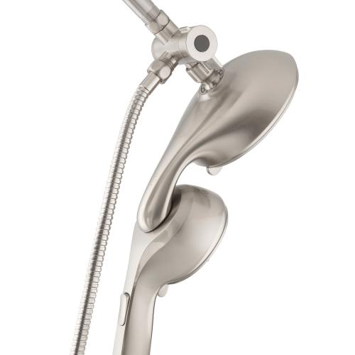 allen   roth Galway Brushed Nickel Round Dual/Combo Shower Head 1.8-GPM (6.8-LPM)