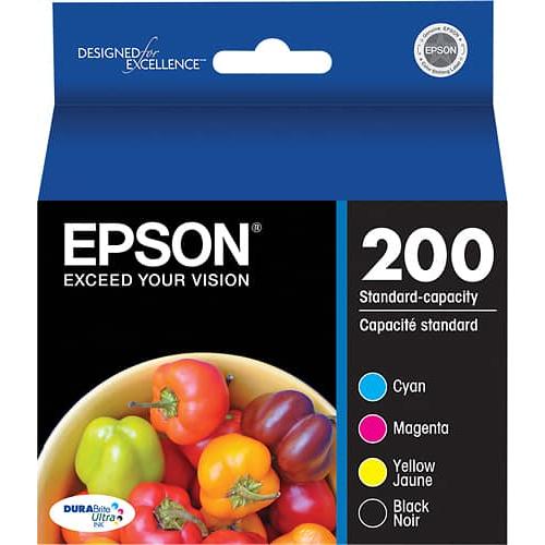Epson - 200 4-Pack Ink Cartridges - Black/Cyan/Magenta/Yellow