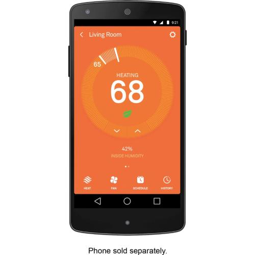 Google - Nest Learning Smart Wifi Thermostat - Stainless Steel