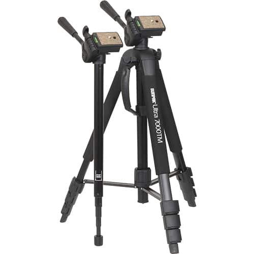 Sunpak - PlatinumPlus Ultra 7000 2-in-1 70 Tripod and Monopod - Silver