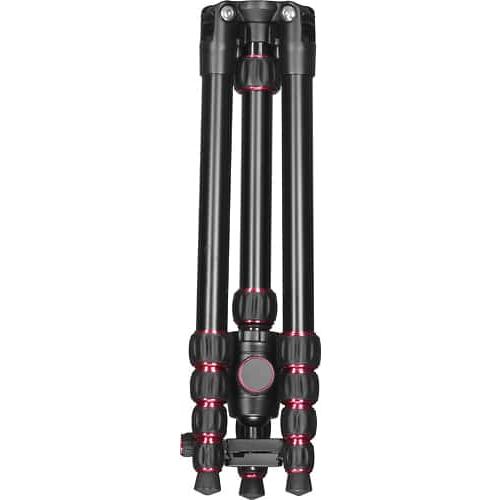 Sunpak - TravelLite Pro Reverse Folding 63 Tripod - Black with red accents