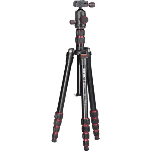 Sunpak - TravelLite Pro Reverse Folding 63 Tripod - Black with red accents