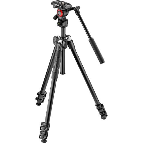 Manfrotto - 290 Tripod with Fluid Video Head - Black
