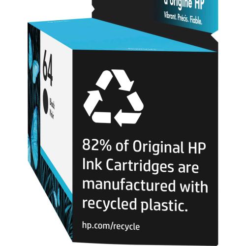 Color Black HP - 64 Standard Capacity Ink Cartridge - Black