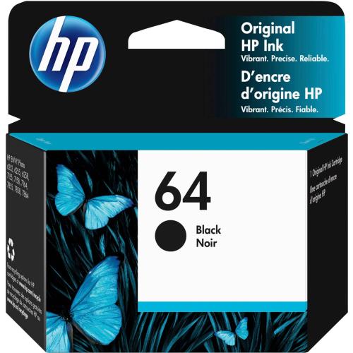Color Black HP - 64 Standard Capacity Ink Cartridge - Black