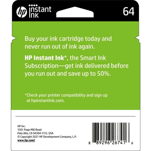 HP - 64 2-Pack Standard Capacity Ink Cartridges - Black & Tri-Color