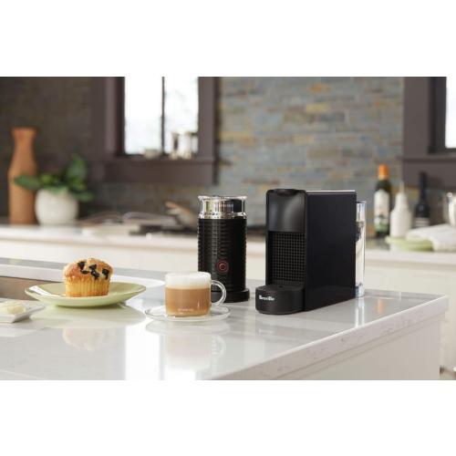 Nespresso - Essenza Mini Black by Breville with Aeroccino3 - Piano Black