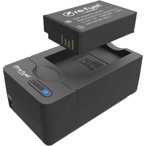 Digipower - BP-LPE17 digital camera battery & charger kit, Replacement for Canon LP-E17 battery pack - Black