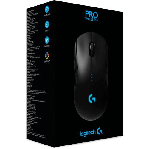 Logitech - G PRO Lightweight Wireless Optical Ambidextrous Gaming Mouse with RGB Lighting - Black
