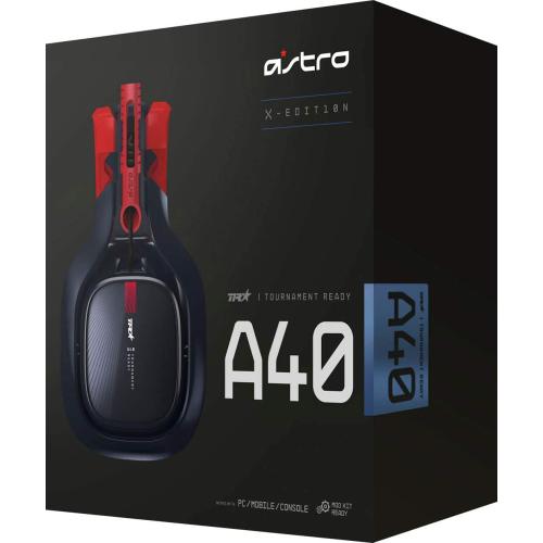 Astro Gaming - A40 TR X-Edition Wired Gaming Headset for Xbox One, Xbox Series X|S, PS5, PS4 - Red/Black
