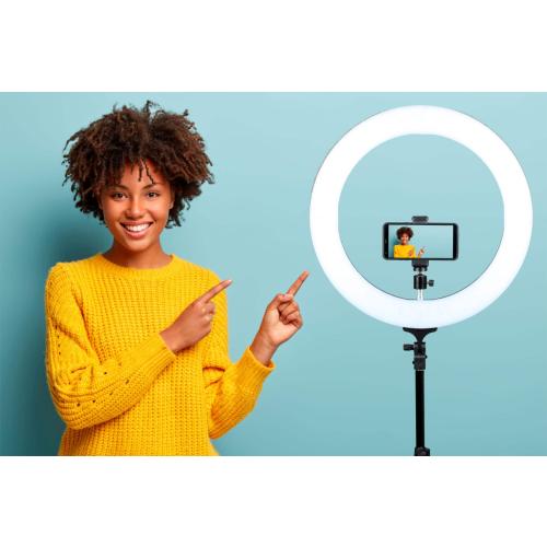Sunpak - LED 448 19 Bi-Color Ring Light Kit - Black