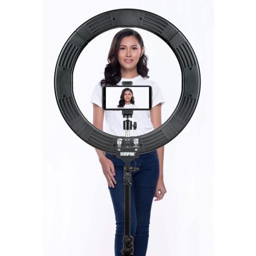 Sunpak - LED 448 19 Bi-Color Ring Light Kit - Black