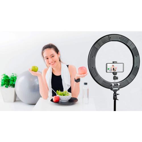 Sunpak - LED 448 19 Bi-Color Ring Light Kit - Black