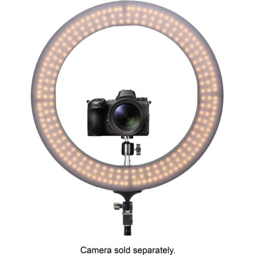 Sunpak - LED 448 19 Bi-Color Ring Light Kit - Black