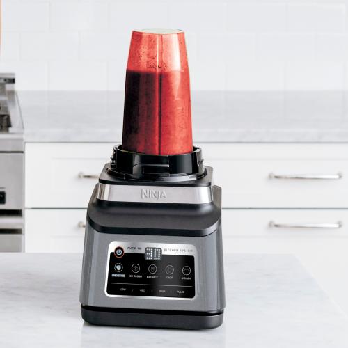 Ninja - Professional Plus Kitchen System with Auto-iQ & (2) 24oz Single-Serve Cups - Black/Stainless Steel