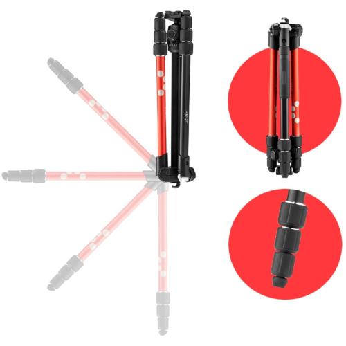 Color red JOBY - RangePod Tripod for Camera and Vlogging - Red