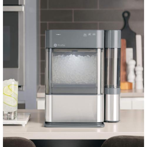 GE Profile - Opal 2.0 38-lb. Portable Ice maker with Nugget Ice Production, Side Tank and Built-in WiFi - Stainless Steel