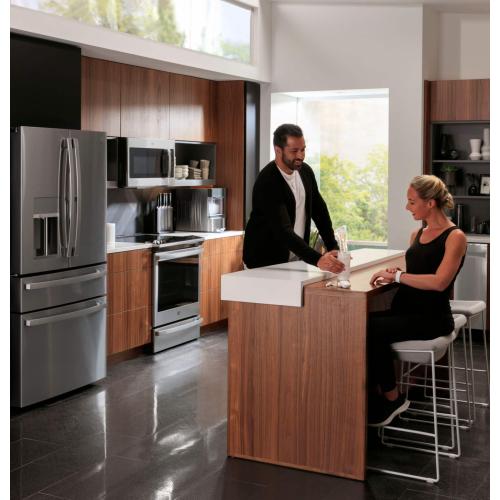 GE Profile - Opal 2.0 38-lb. Portable Ice maker with Nugget Ice Production, Side Tank and Built-in WiFi - Stainless Steel